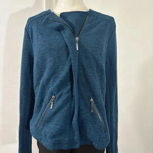 Torrid Women’s Plus Size Double Knit Moto Jacket Sweater Long Sleeve Size 00